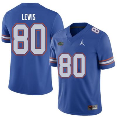 Men's Florida Gators #80 C'yontai Lewis NCAA Jordan Brand Royal Authentic Stitched College Football Jersey ETF1862GB